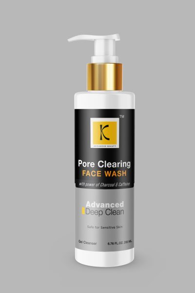 Pore Clearing Face Wash with power of Charcoal & Caffeine deeply cleanses, removes excess oil, dirt and impurities leading to rejuvenated, bright and blemish free skin.